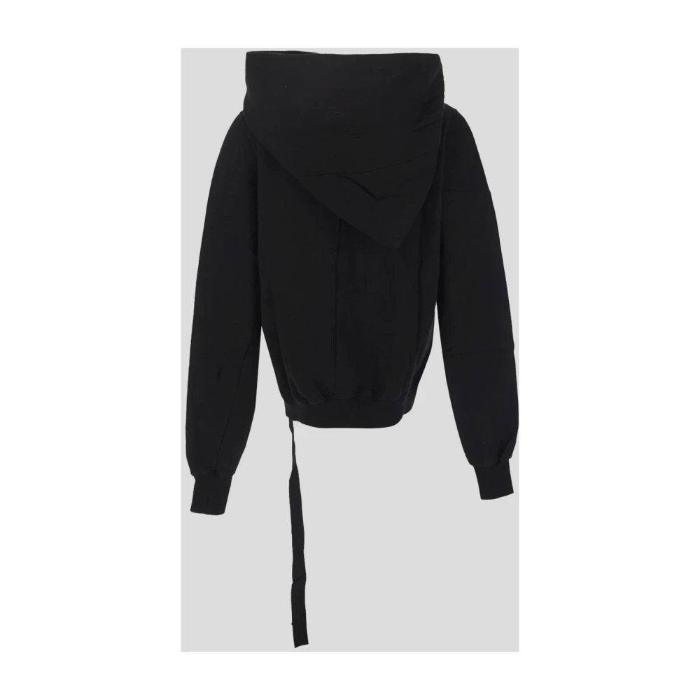 Rick Owens Asymmetrische Rits Berg Hoodie Black Dames