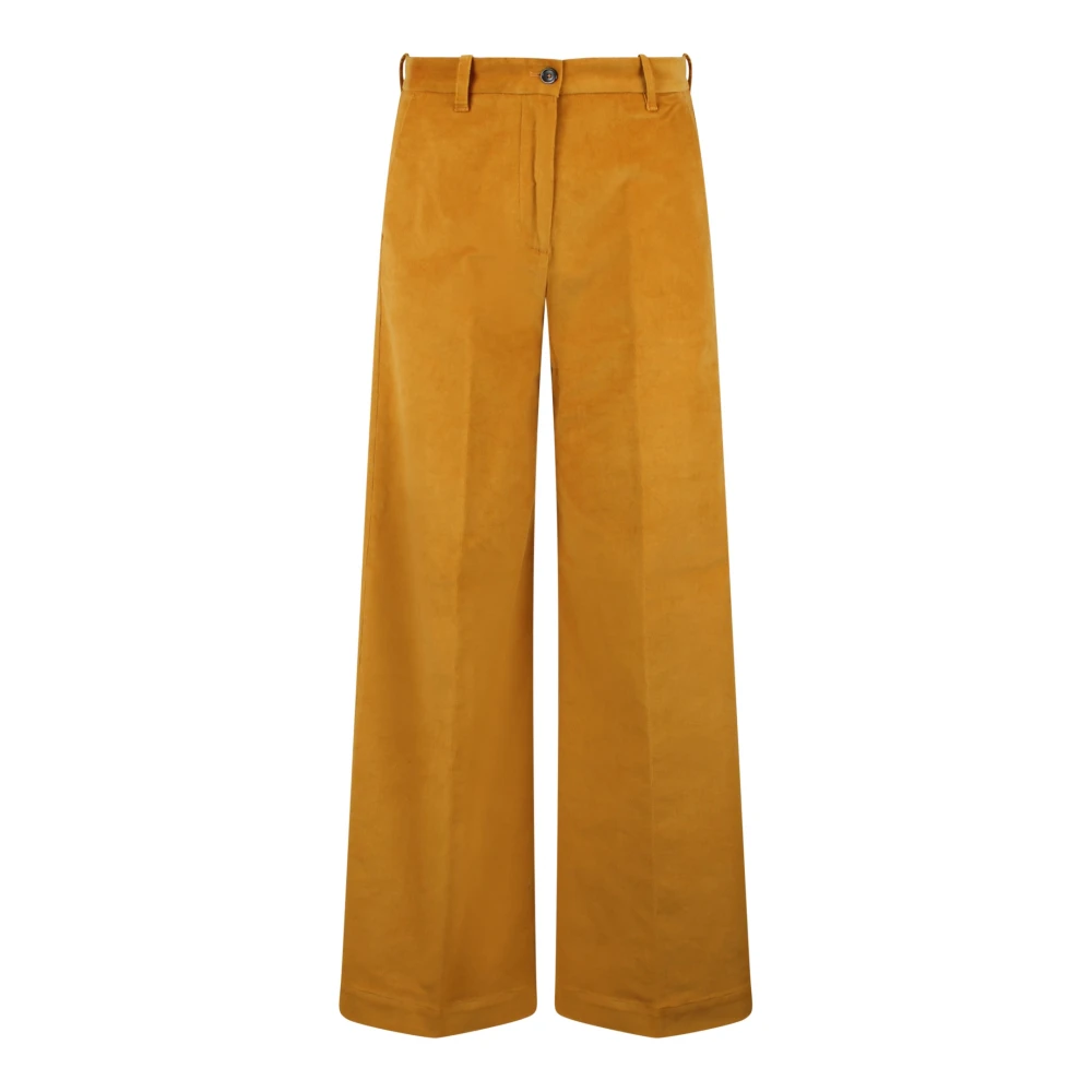 Nine In The Morning Mocka Bomull Wide Leg Byxor Yellow, Dam