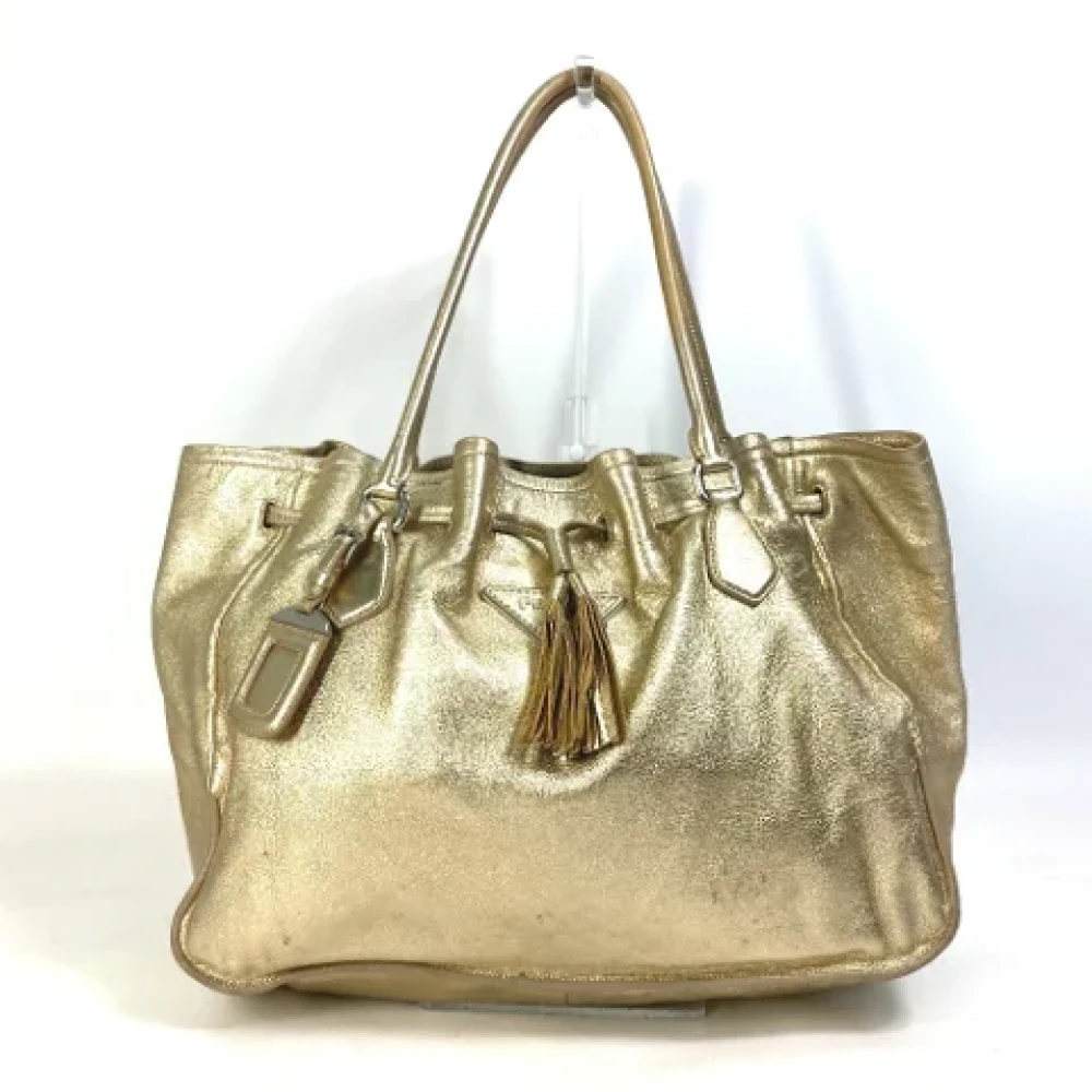 Prada Vintage Pre-owned Leather prada-bags Yellow Dames