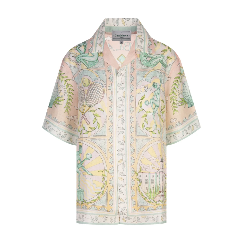 Casablanca Art Deco Linnen Shirt MultiKleur Multicolor Dames