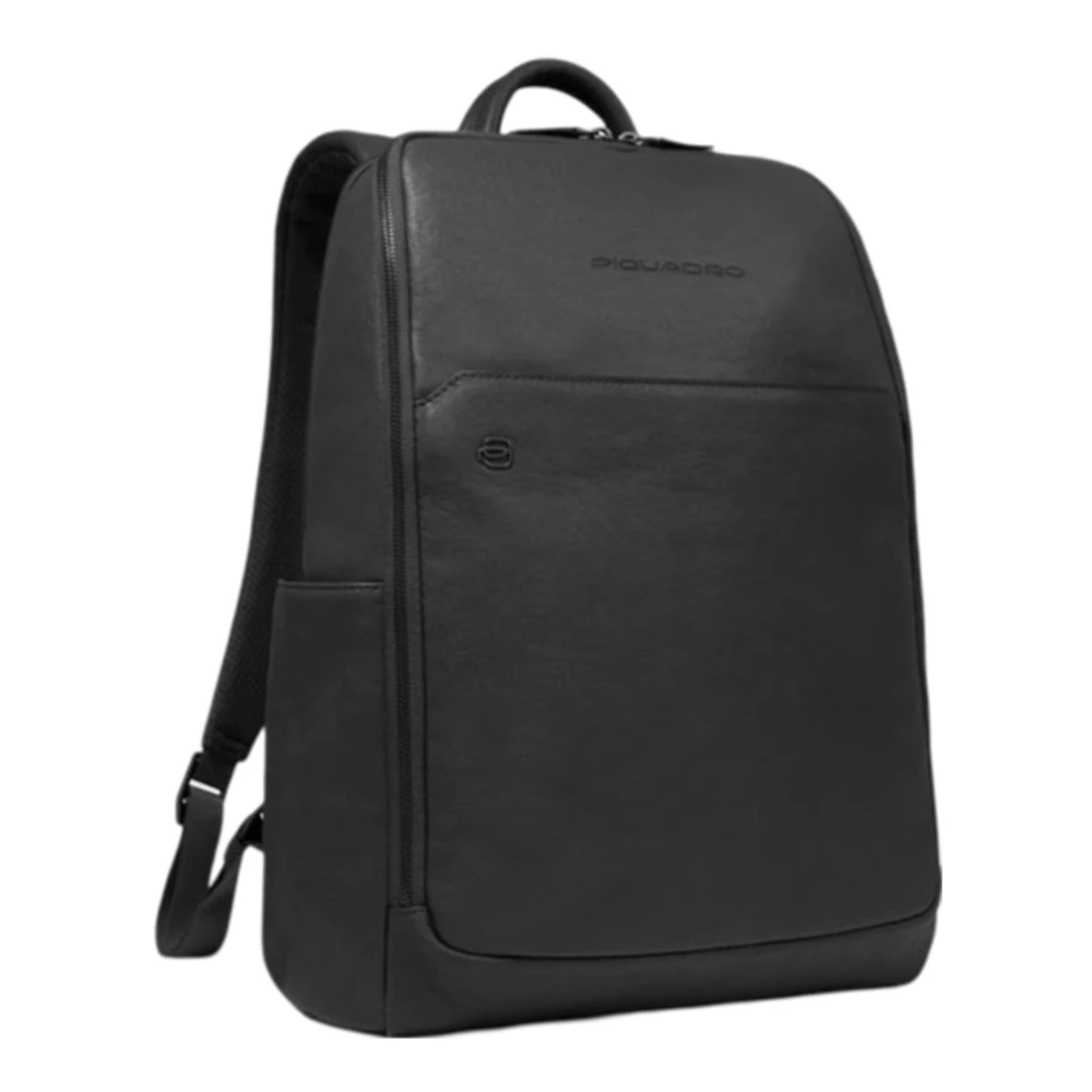 Piquadro Zwarte rugzak voor PC en iPad Pro Black Heren