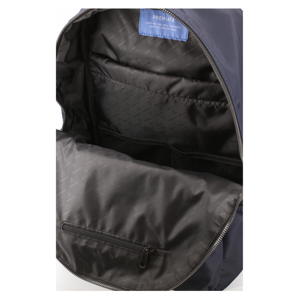 Premiata Zwarte rugzak met leren details Blue Heren