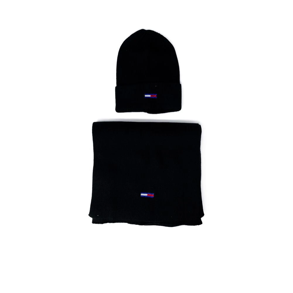 Tommy Jeans Zwarte Biologische Katoenen Dames Sjaal Black Dames