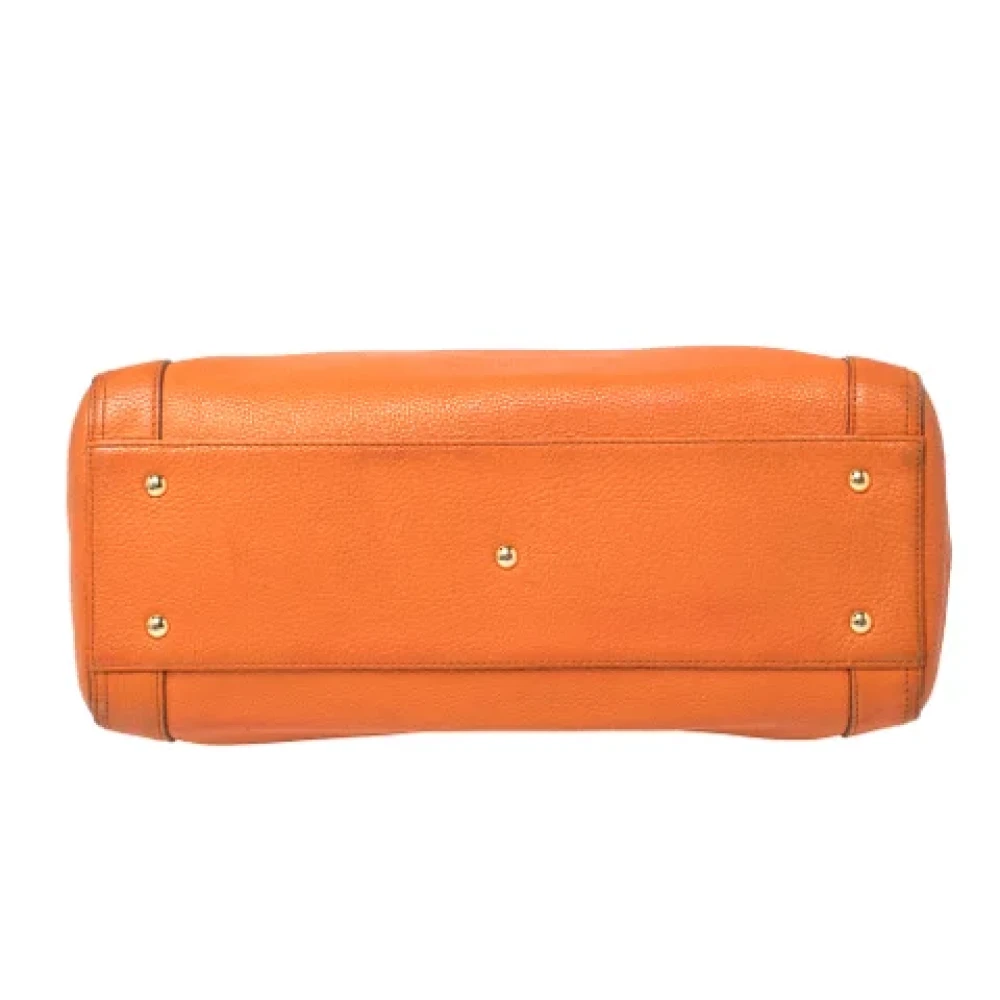 MCM Pre-owned Leather totes Orange Dames