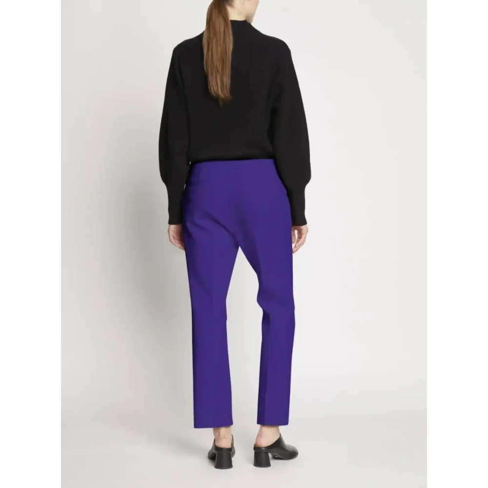 Proenza Schouler Rechte Pijp Crepe Broek Purple Dames