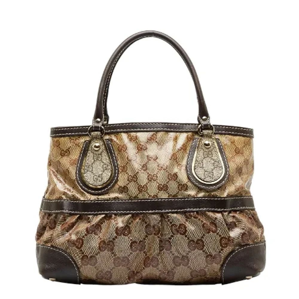 Gucci Vintage Pre-owned Coated canvas handbags Brown Dames