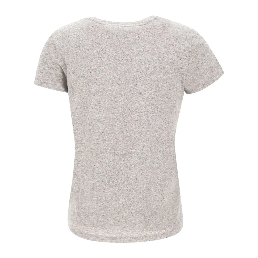 Polo Ralph Lauren Grijze Katoenen T-shirt met Logo Borduurwerk Gray Dames