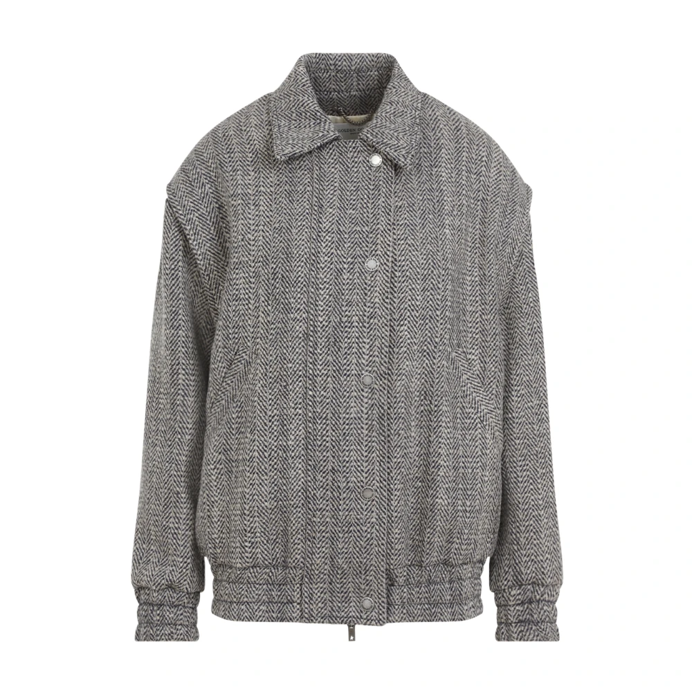 Golden Goose Wollen Bomberjack met Klassieke Details Gray Dames