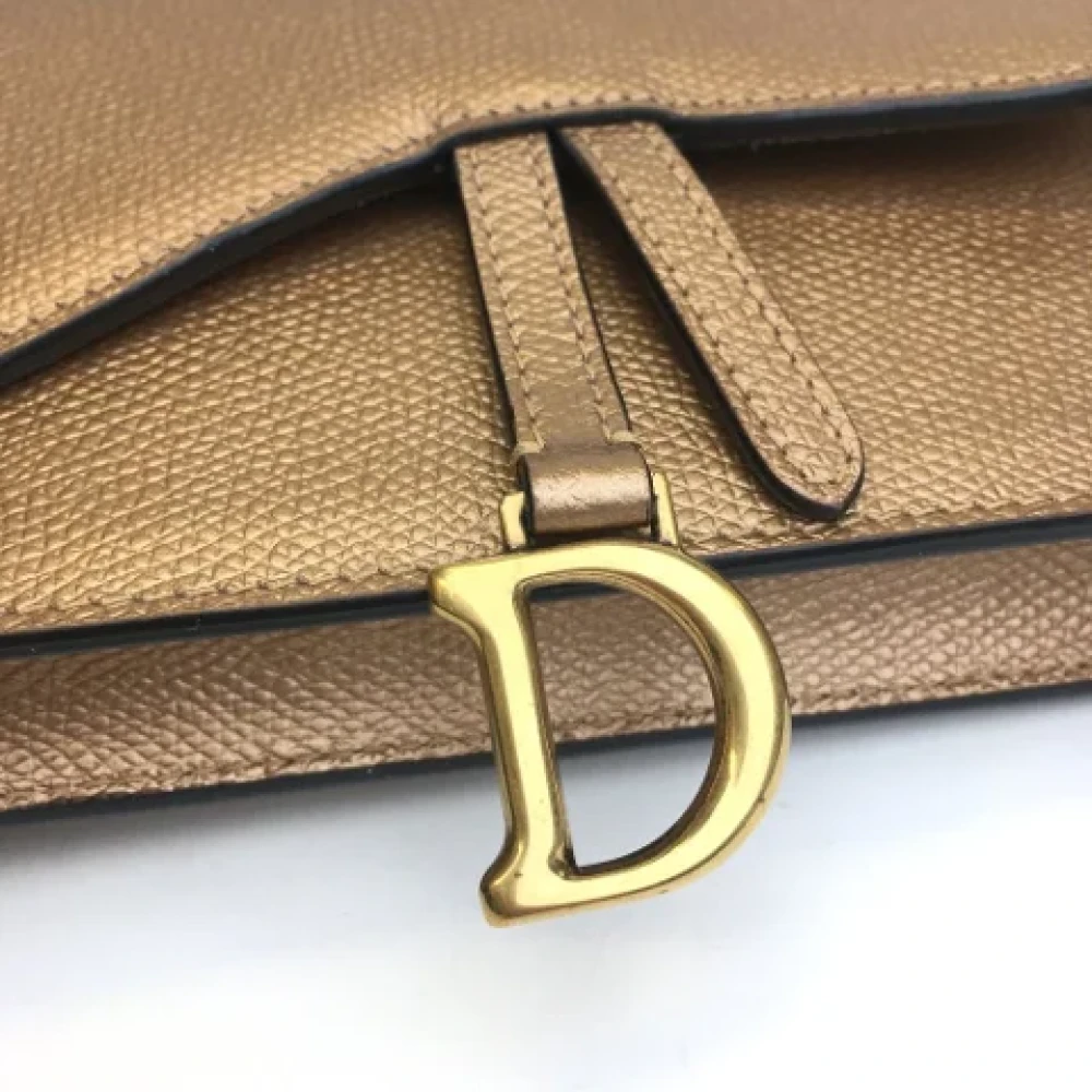 Dior Vintage Pre-owned Leather dior-bags Yellow Dames
