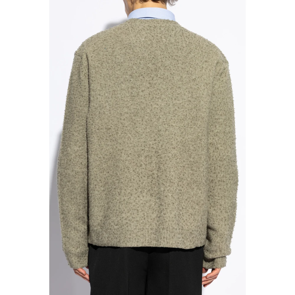 Maison Margiela Cardigan met vintage-effect Green Heren