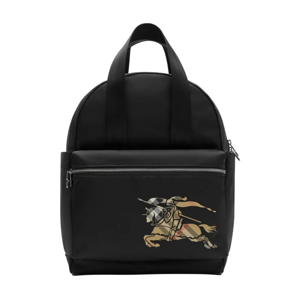 Burberry Black School Bags, Unisex, One Size, Ekd Check Baby Changing Backpack