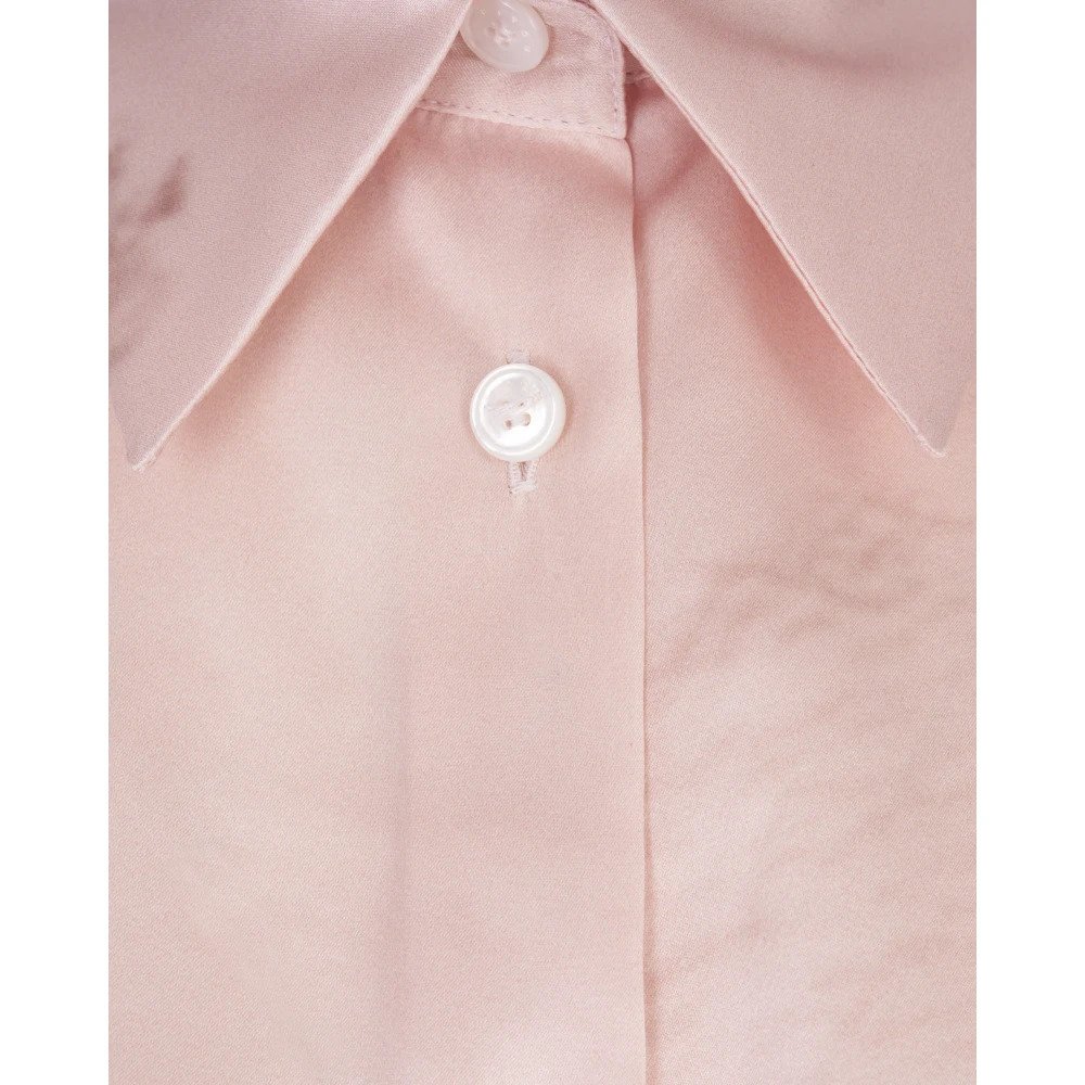 Kiton Zijden Roze Sjaal Pink Dames