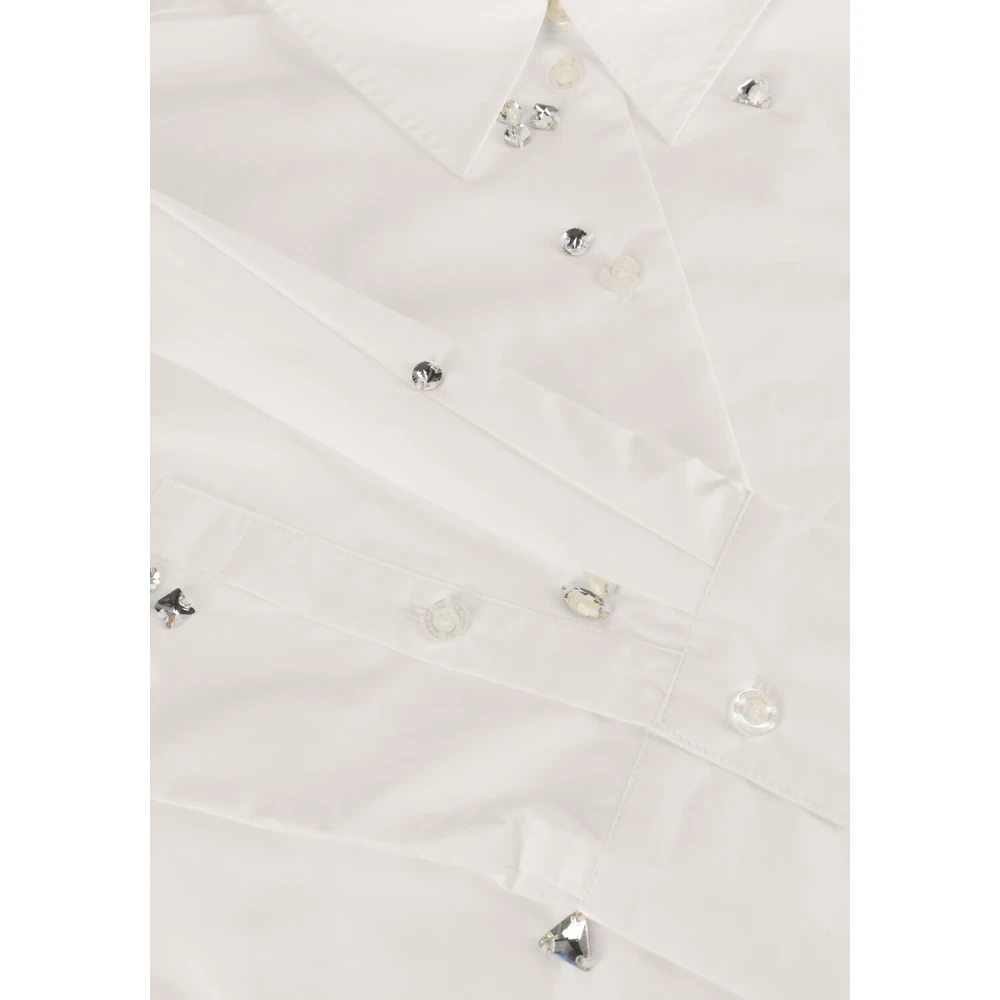 Second Female Witte Calli Shirt met Diamantdetails Second Dames White Dames