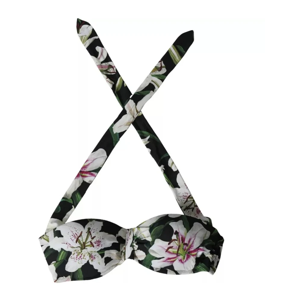 Dolce & Gabbana Bloemenprint Halter Bikini Top Multicolor Dames