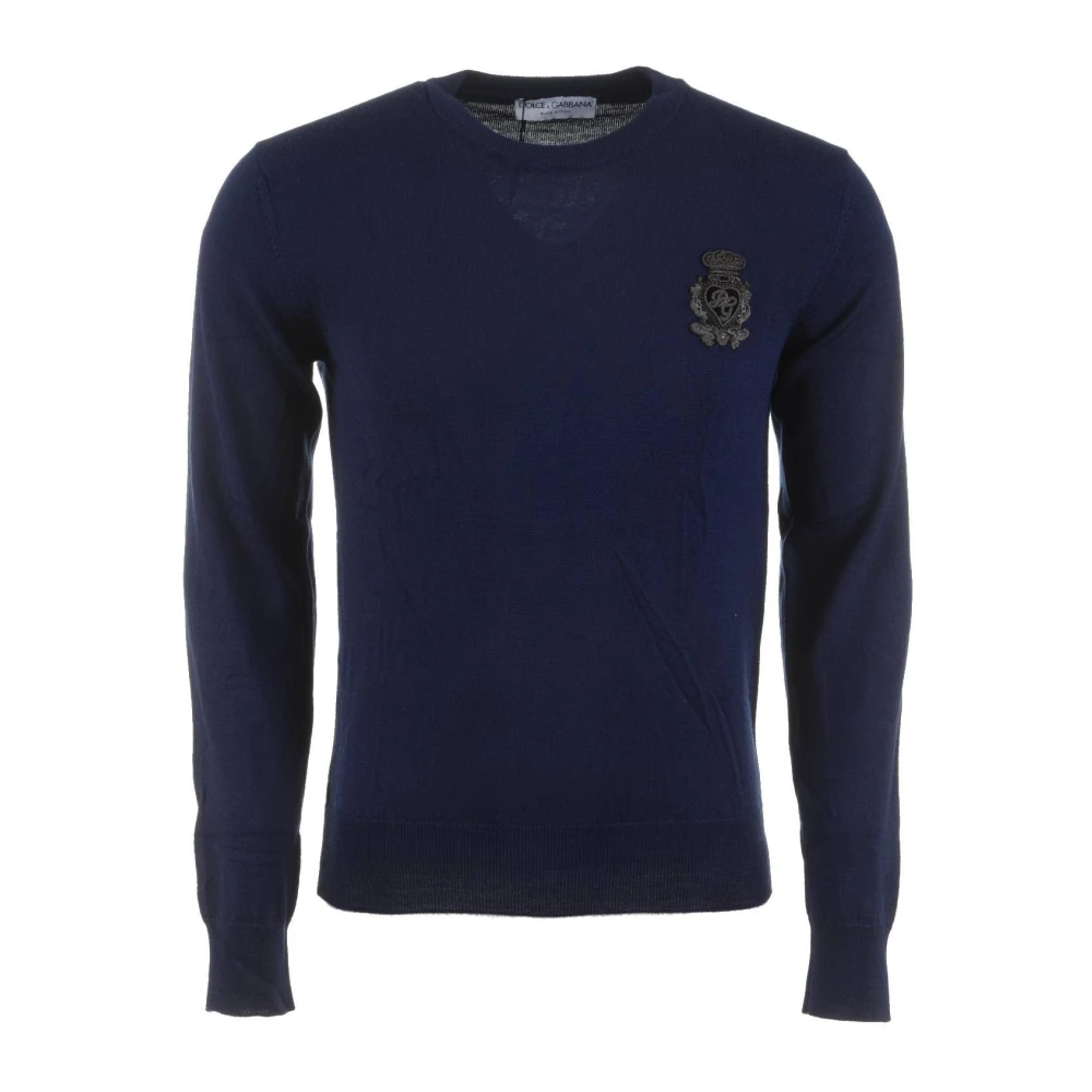 Dolce & Gabbana Geborduurde Heren Trui Blue Heren