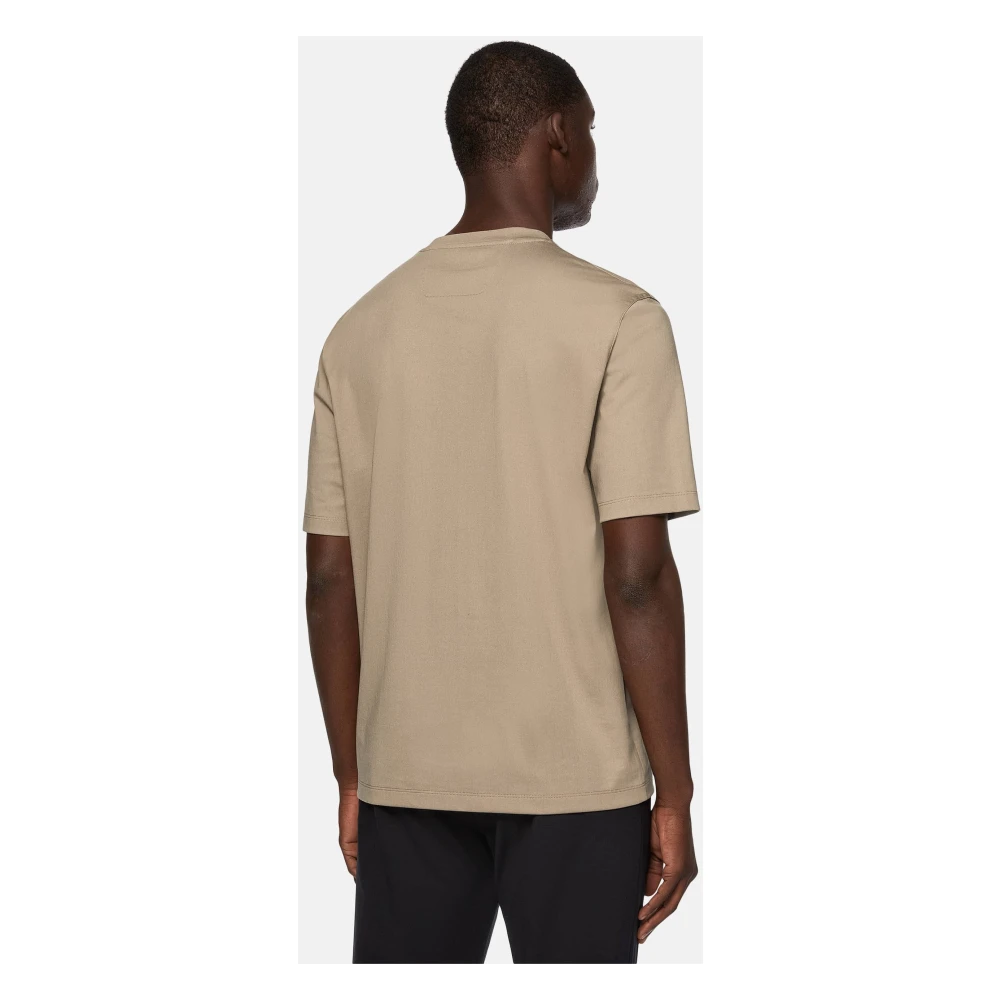 Boggi Milano High-Performance Jersey T-shirt Beige Heren
