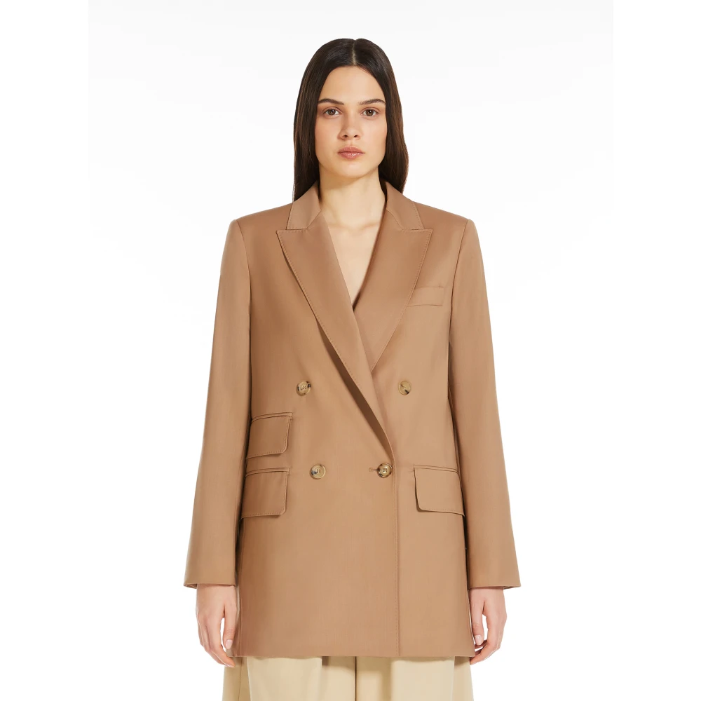 Max Mara Kameel Mist Stijlvolle Jurk Brown Dames