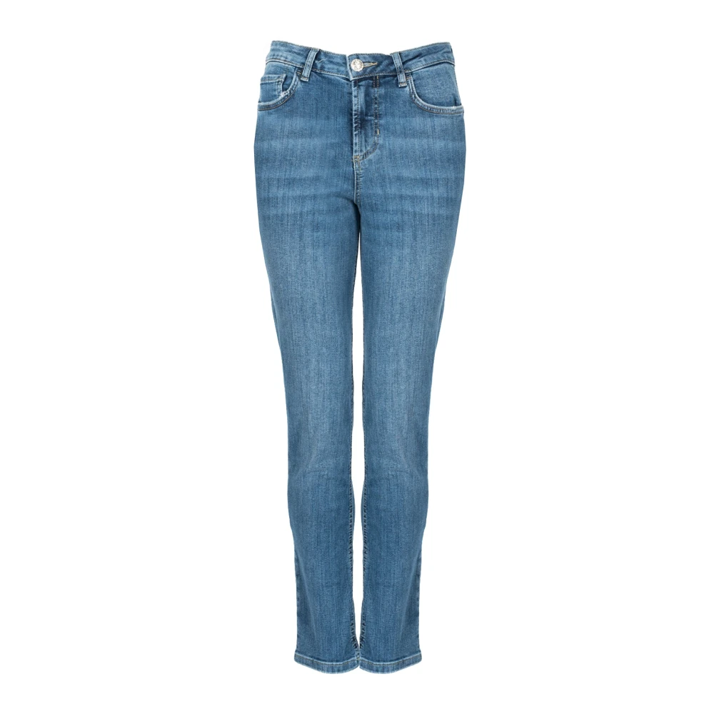 Liu Jo Donna Blu Jeans Slim Fit A Vita Alta