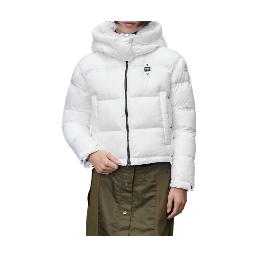 Blauer Witte Damesjas Stijlvol en Elegant White Dames
