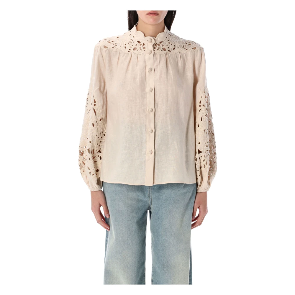 Zimmermann Geborduurde Blouse White Dames