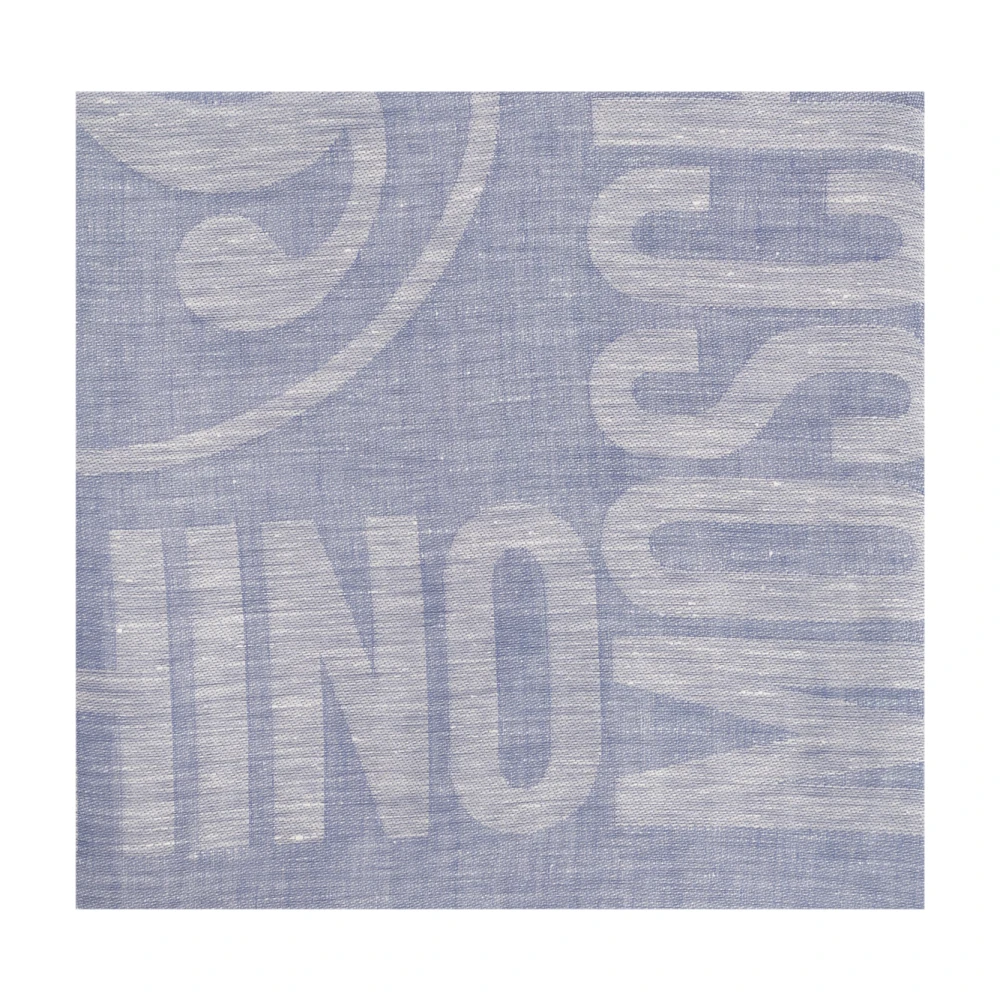 Moschino Sjaal met logo Blue Dames