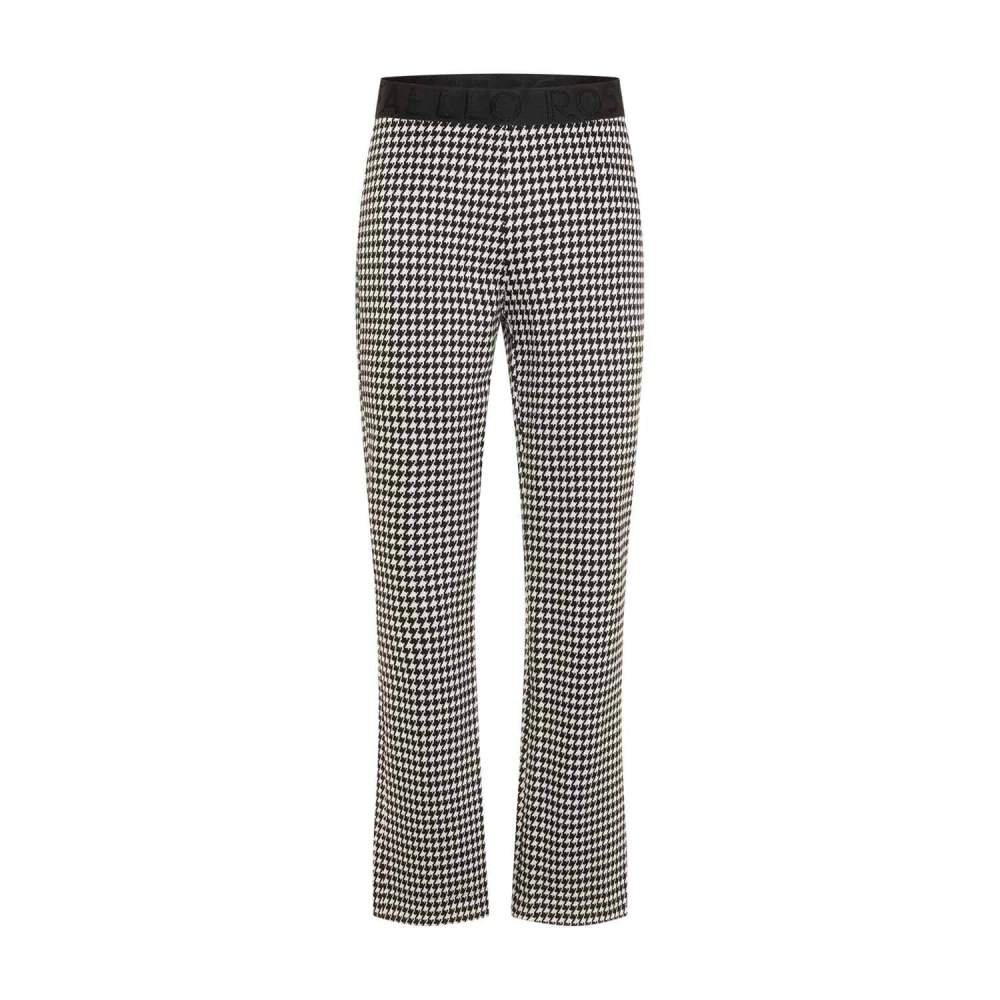 RAFFAELLO ROSSI Bootcut broek Macy G in Pied-de-poule White Dames