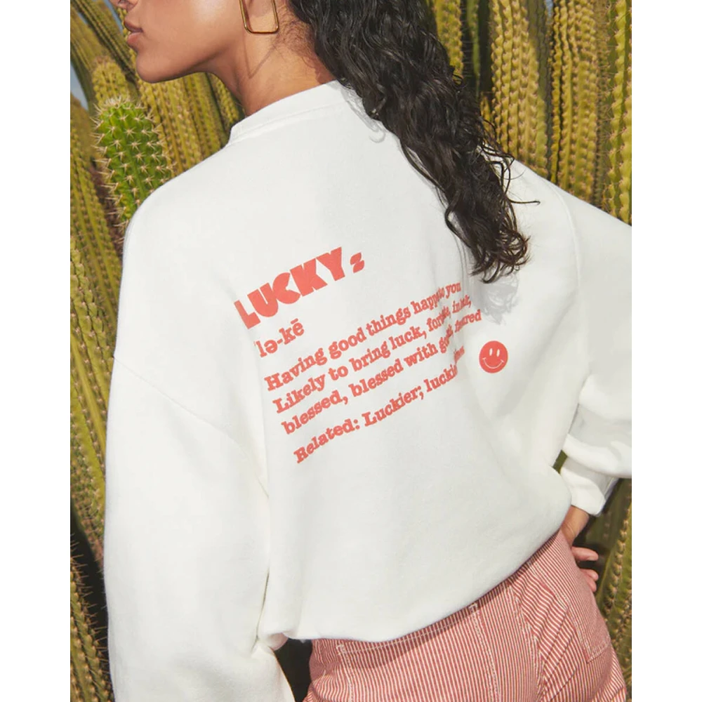 By-Bar Bibi Grote Sweater Woordenboek White Dames