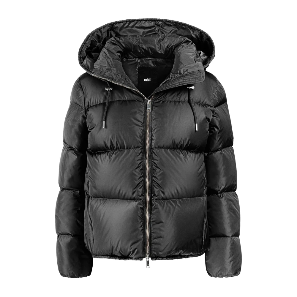 ADD - Piumino nero con cappuccio - Donna - Taglia 40 - Immagine 2