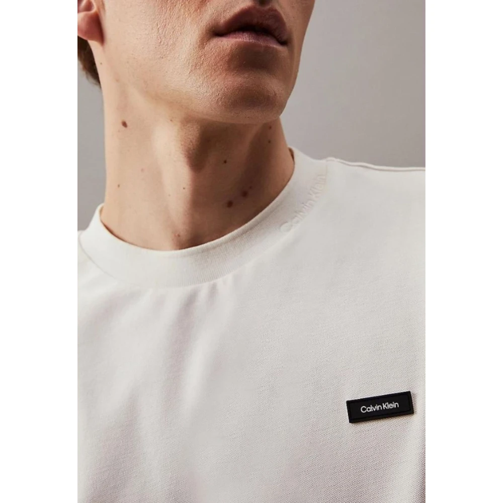 Calvin Klein Heren Thermo Tech Pique T-Shirt Beige Heren