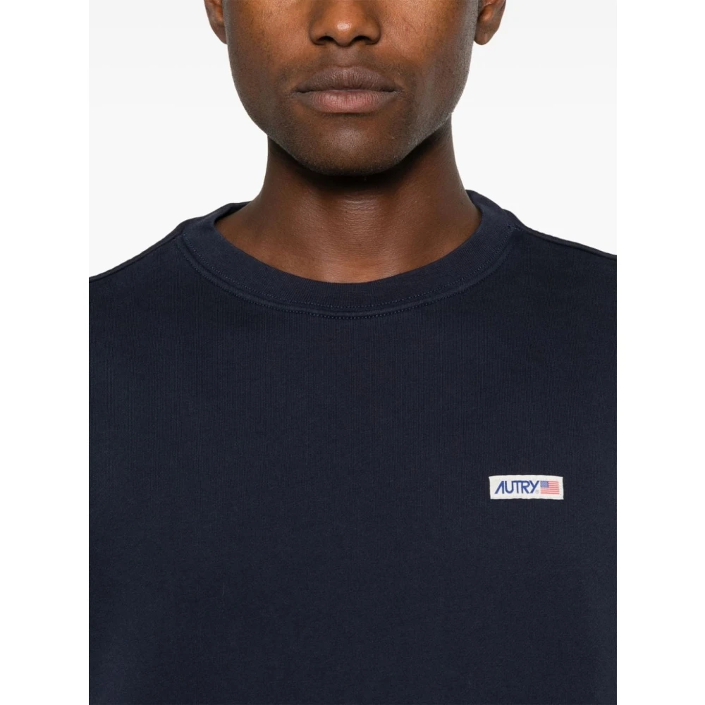 Autry Klassieke Zwarte Sweatshirt voor Mannen Blue Heren