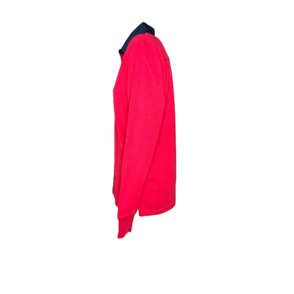 Gant Zachte Katoenen Sweatshirt met Lange Mouwen en Knopen Red Heren