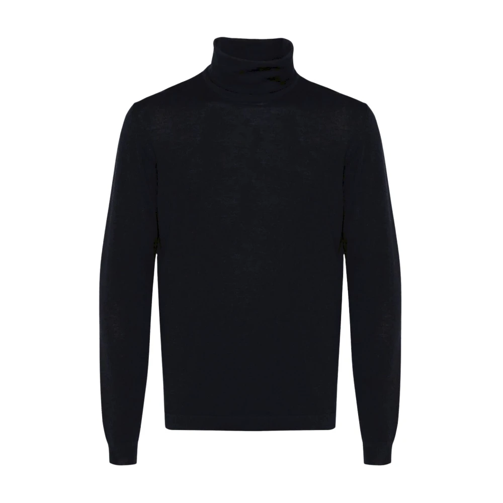 Goes Botanical Wollen Turtleneck Gebreid Blue Heren