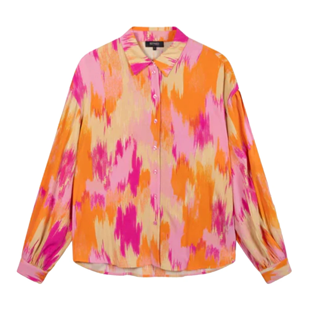 Refined Department blouse Faya met all over print roze oranje geel