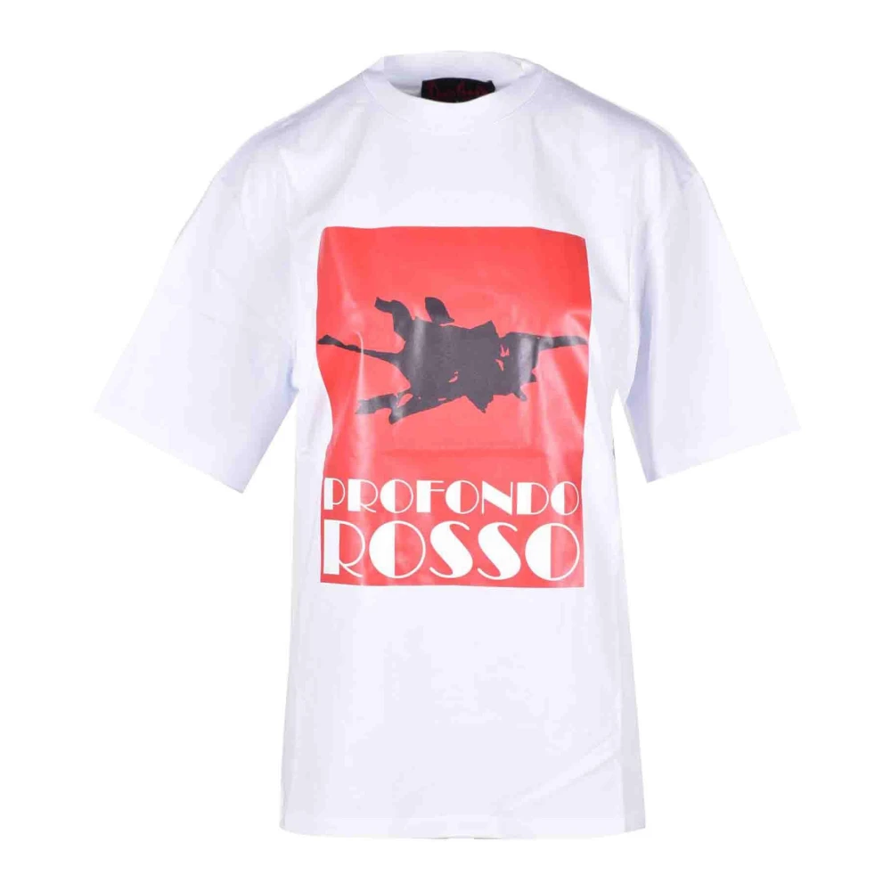 Msgm Dames katoenen T-shirt White Dames