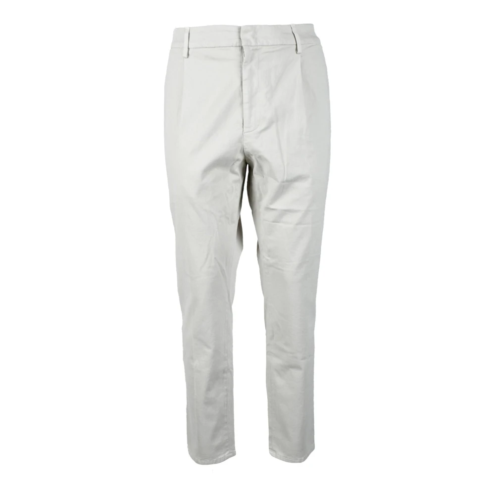 Dondup Katoen Elastaan Broek Beige Heren