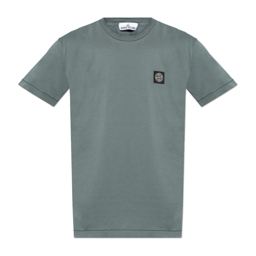 Stone Island T-shirt met logo Green Heren
