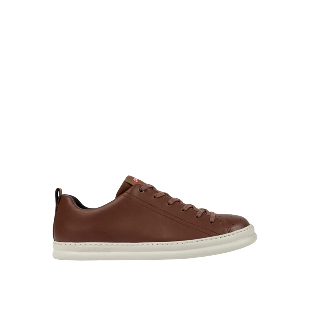 Camper Men's Brown Sneakers, 5 Uk, Runner Lowtop Leather Sneaker