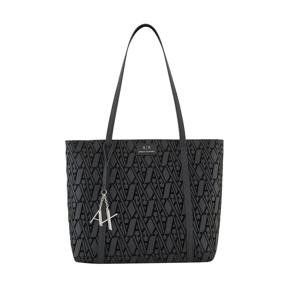 Emporio Armani Zwarte Shoppingtas met Loghi Black Dames