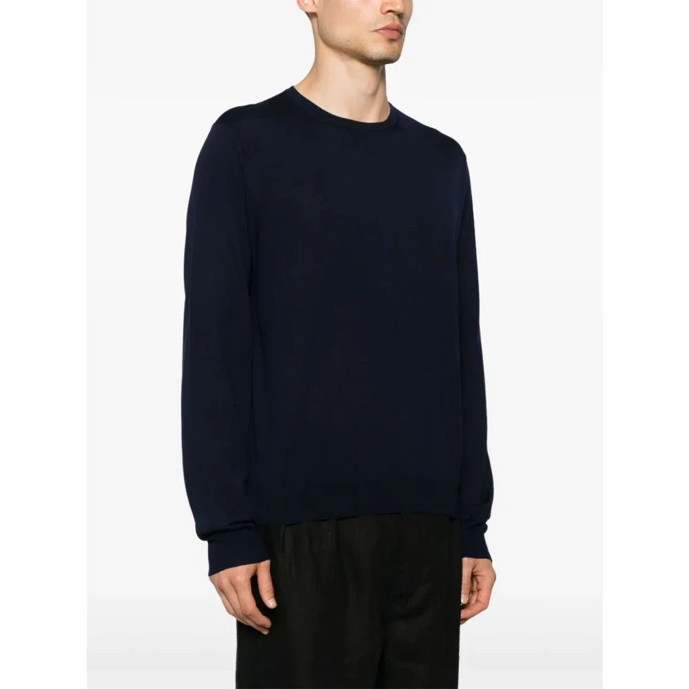 Sunflower Merino Crew Sweater Blue Heren