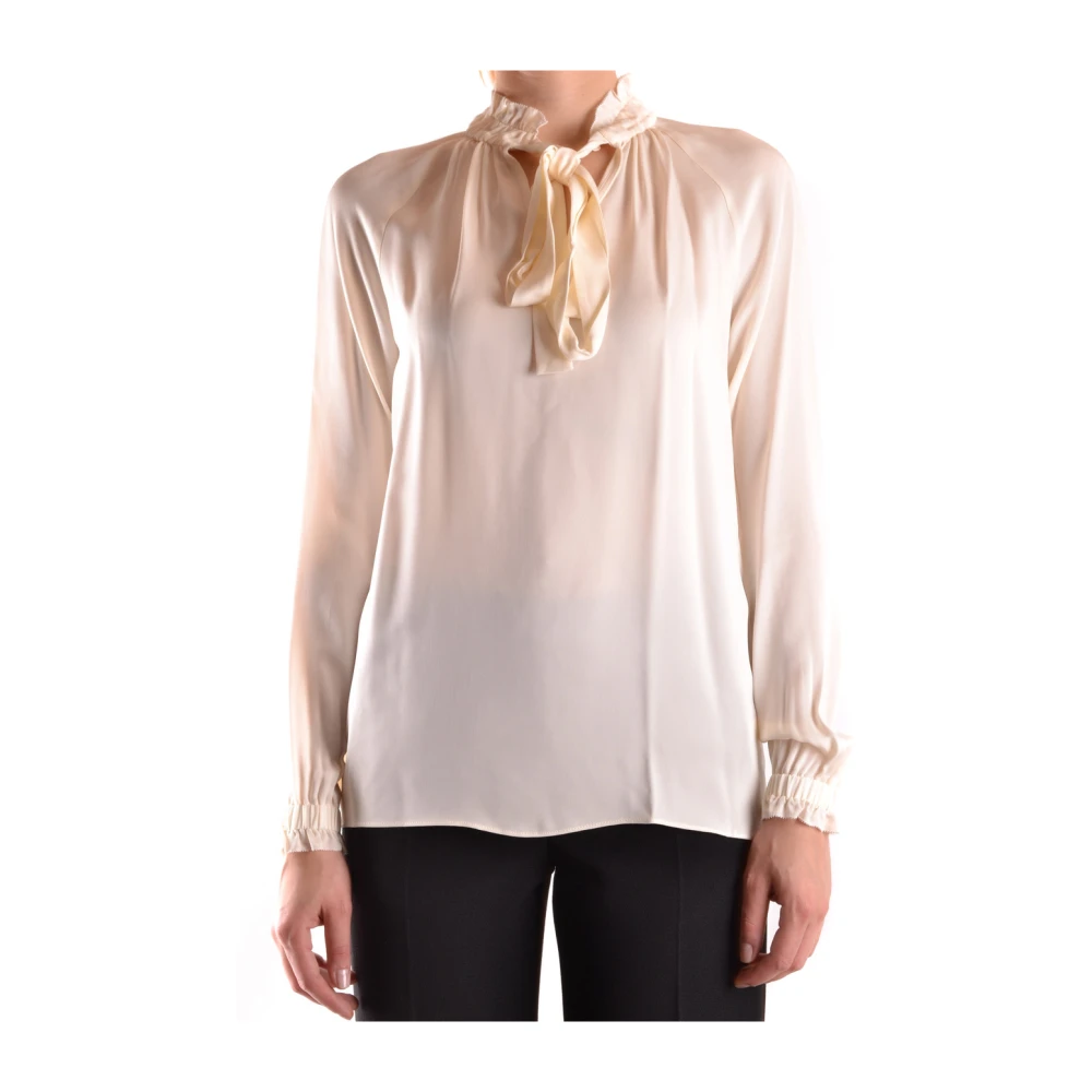 Michael Kors Women's Pink Blouses, Xs, White Shirt