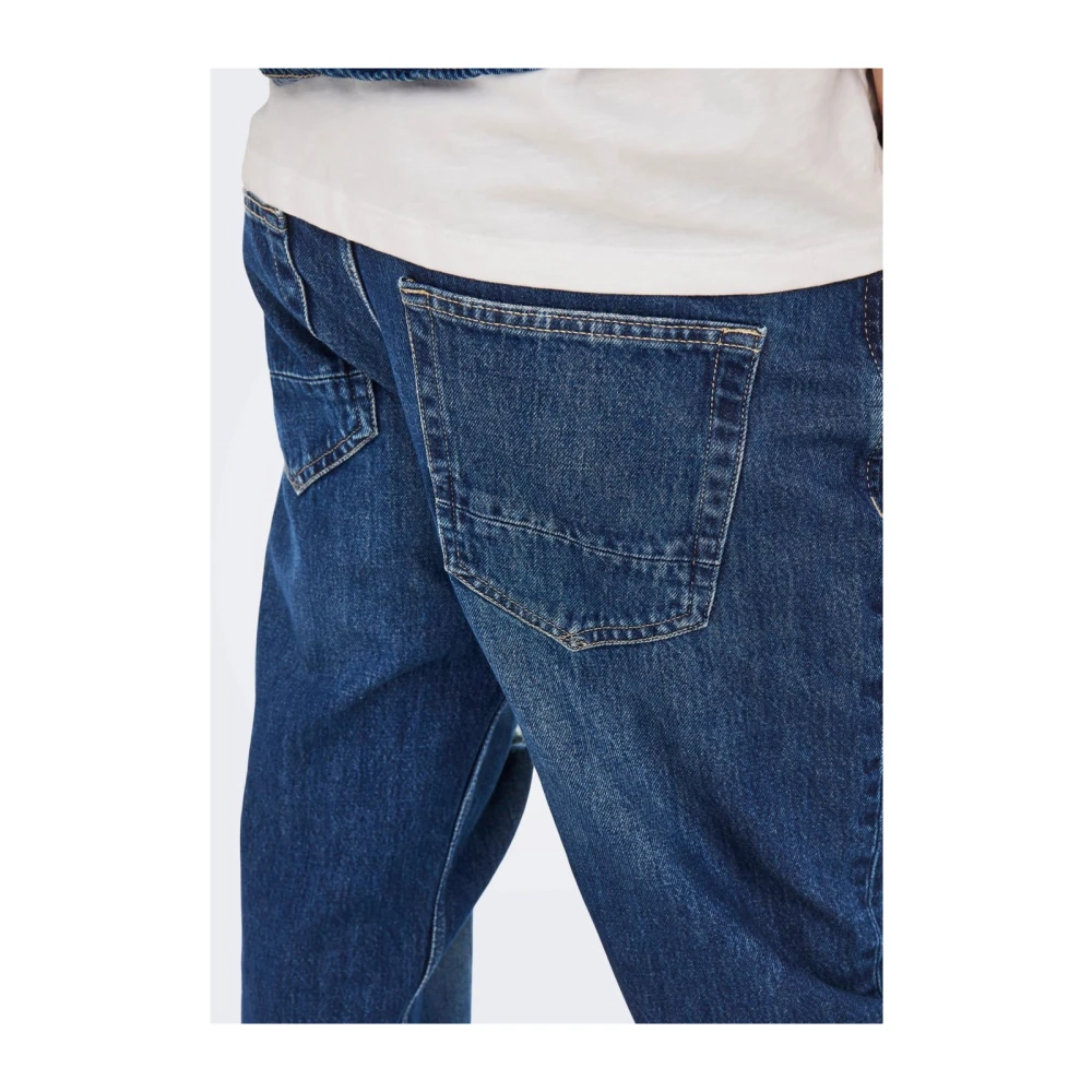 Only & Sons Stijlvolle Straight Jeans Upgrade Collectie Modern Blue Heren