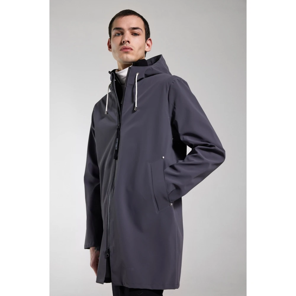 Stutterheim Lichtgewicht Waterdichte Rits Regenjas Blue Heren