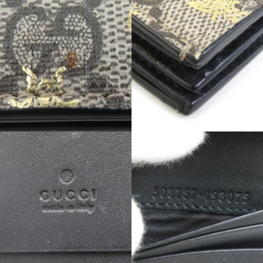 Gucci Vintage Pre-owned Canvas wallets Beige Dames