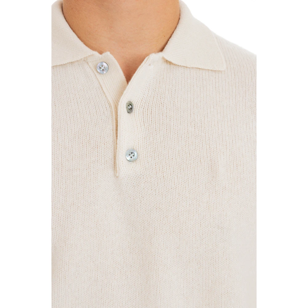Drumohr Polo Sweater Cream Beige Heren