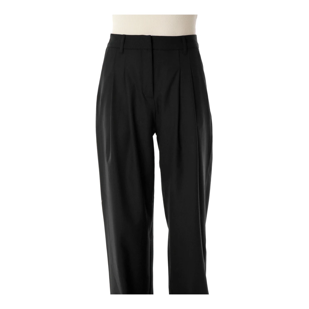Samsøe Hoge taille broek met knoopsluiting Black Heren