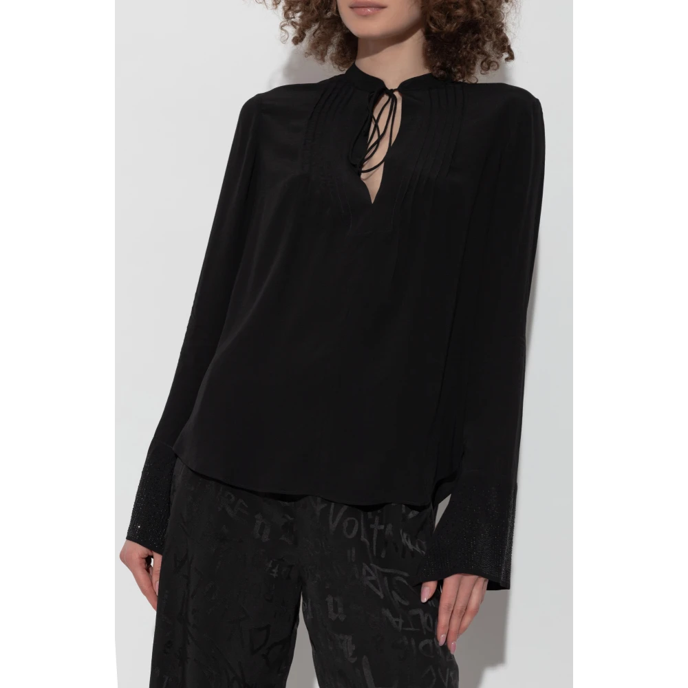 Zadig & Voltaire Top 'Taika' Black Dames