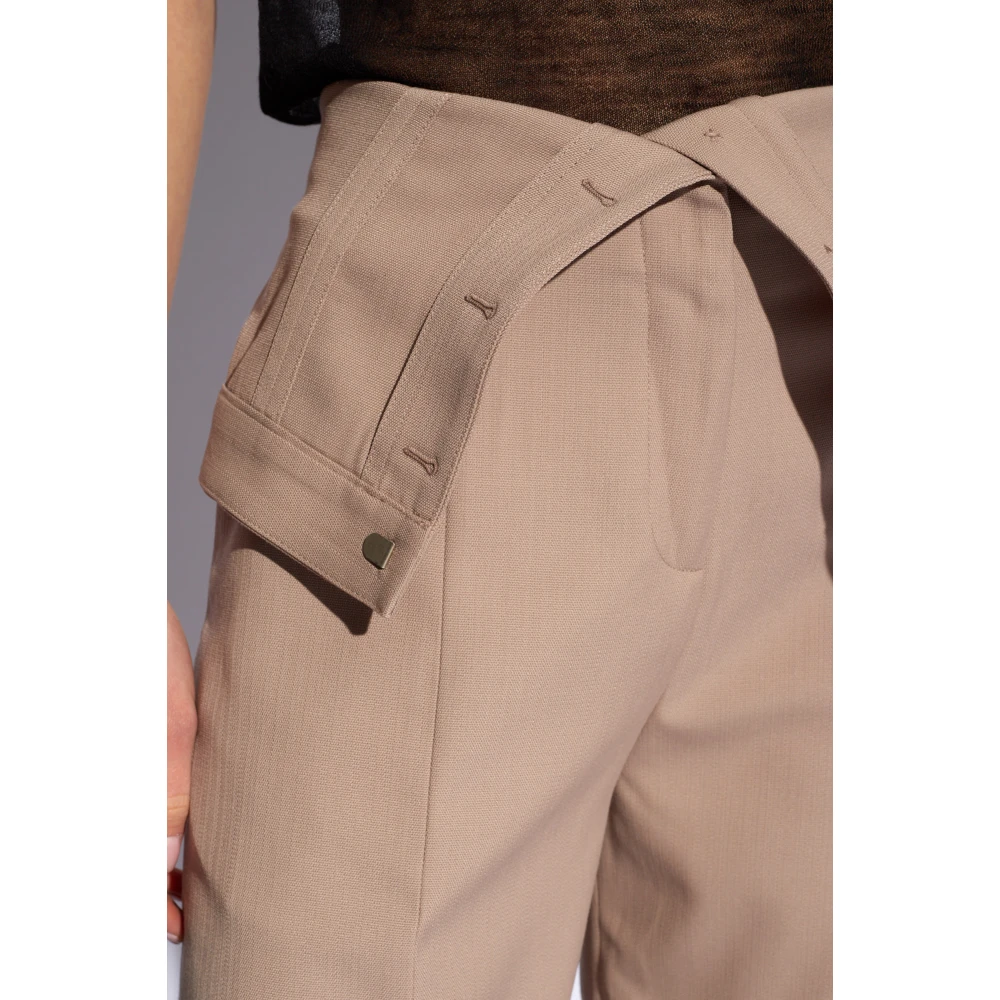 Acne Studios Plooi-front broek Beige Dames