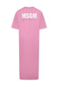 pink-cotton-short-sleeved-dress-with-logo