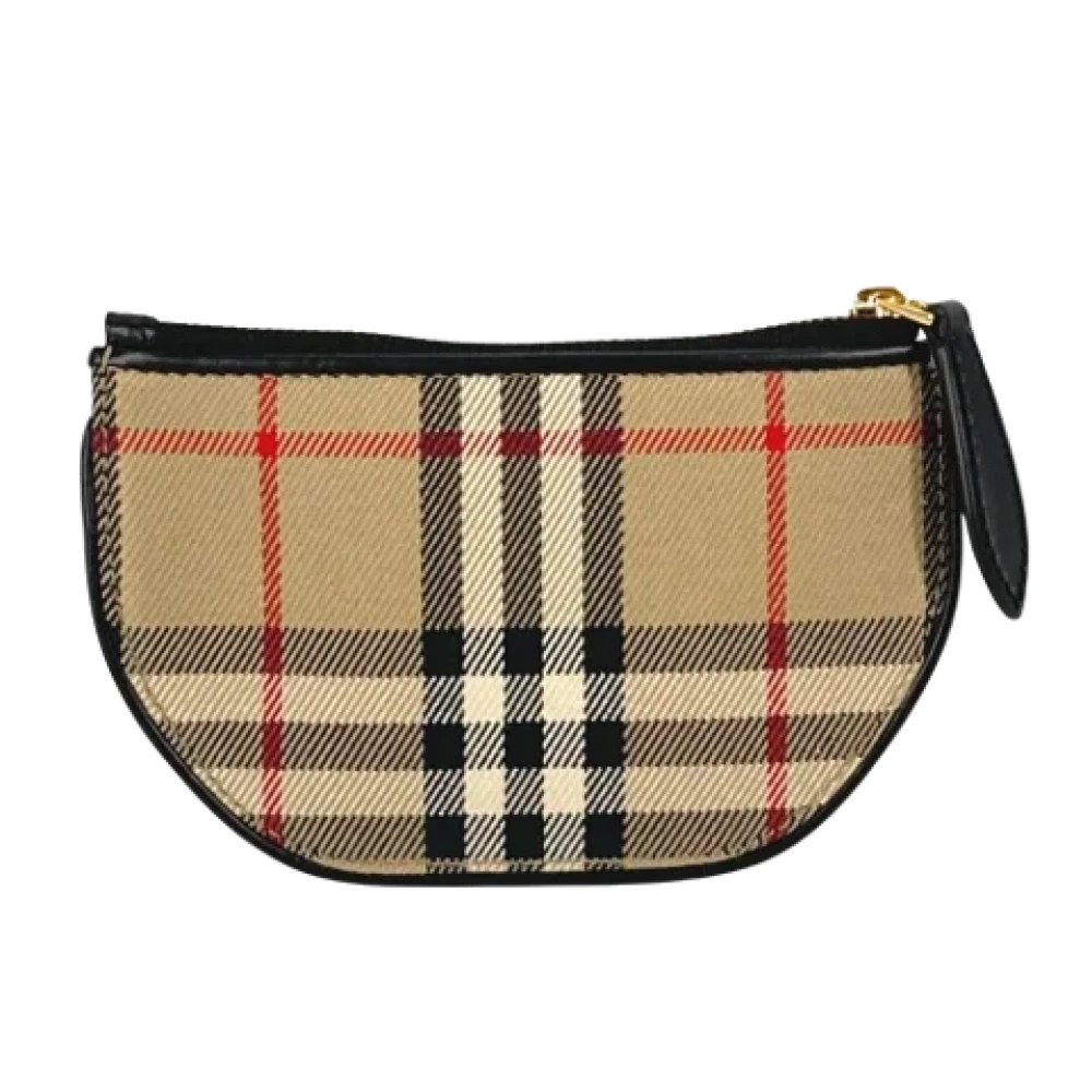 Burberry Vintage Pre-owned Leather wallets Beige Unisex