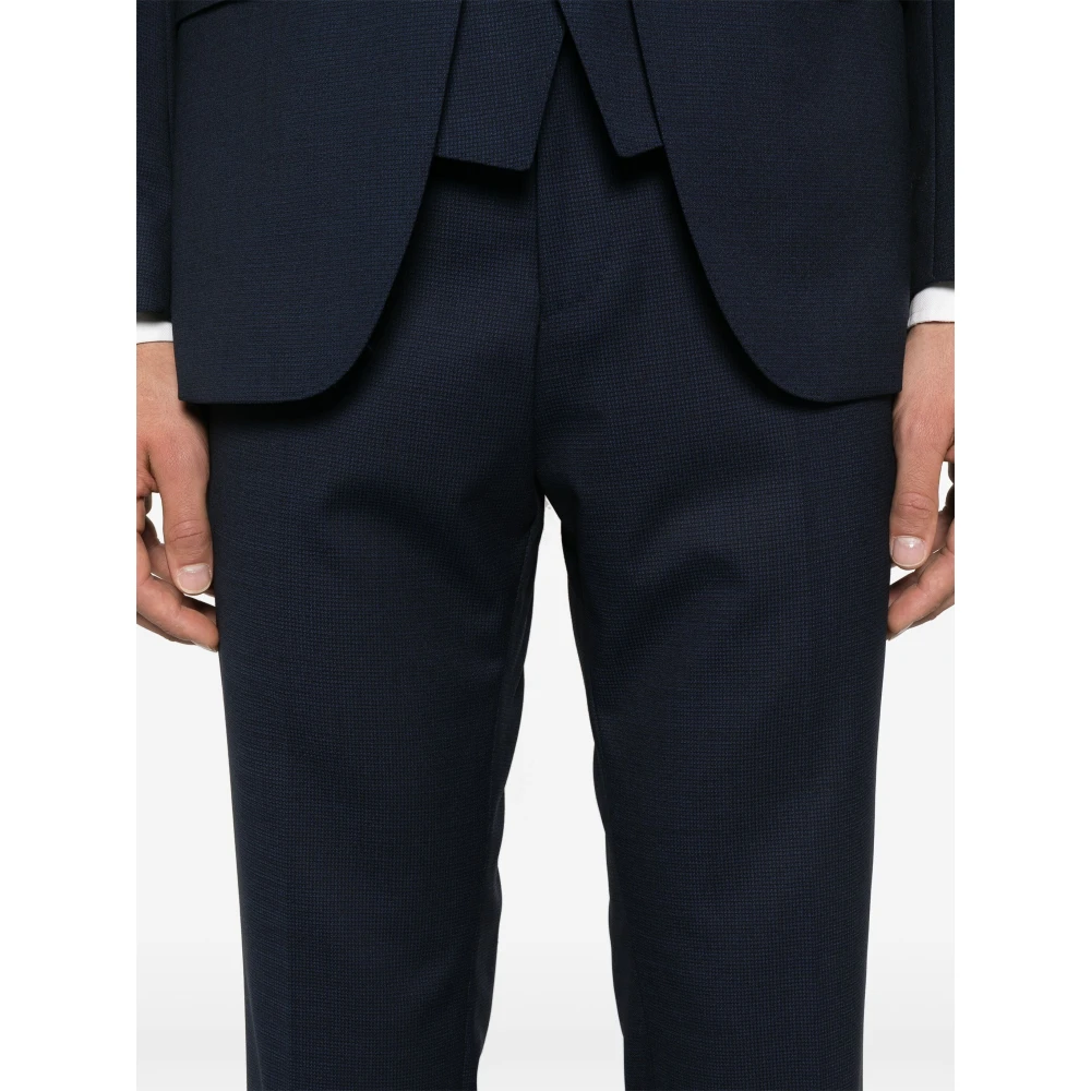 Hugo Boss Slim Fit Wollen Pak met 2 Knopen Blue Heren